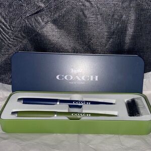 Coach Japan Exclusive pen set w Tin NWOT